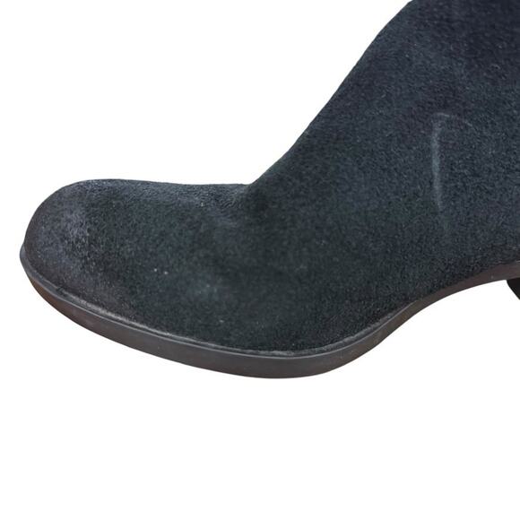 Sorel Lolla Cut Out Bootie Ankle Boots Black Suede Leather Shoes Womens sz 7.5 - Picture 5 of 16